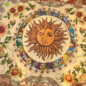 Multicolored sun tapestry